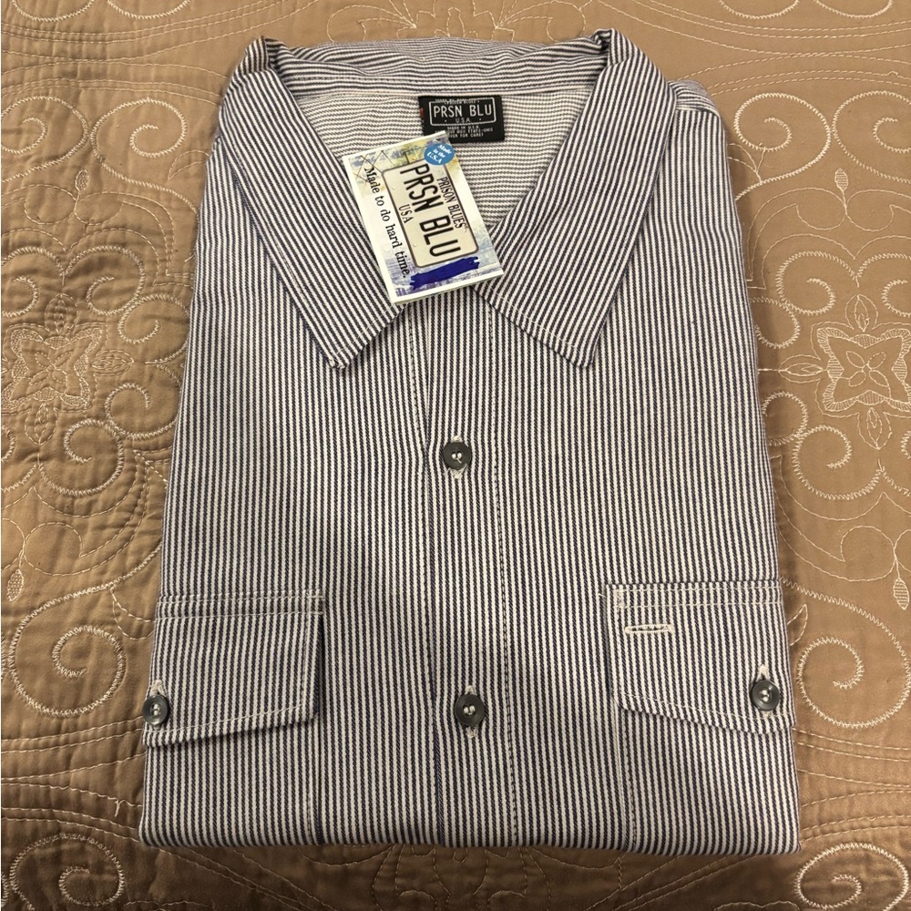 Men's Striped Black and White Shirt